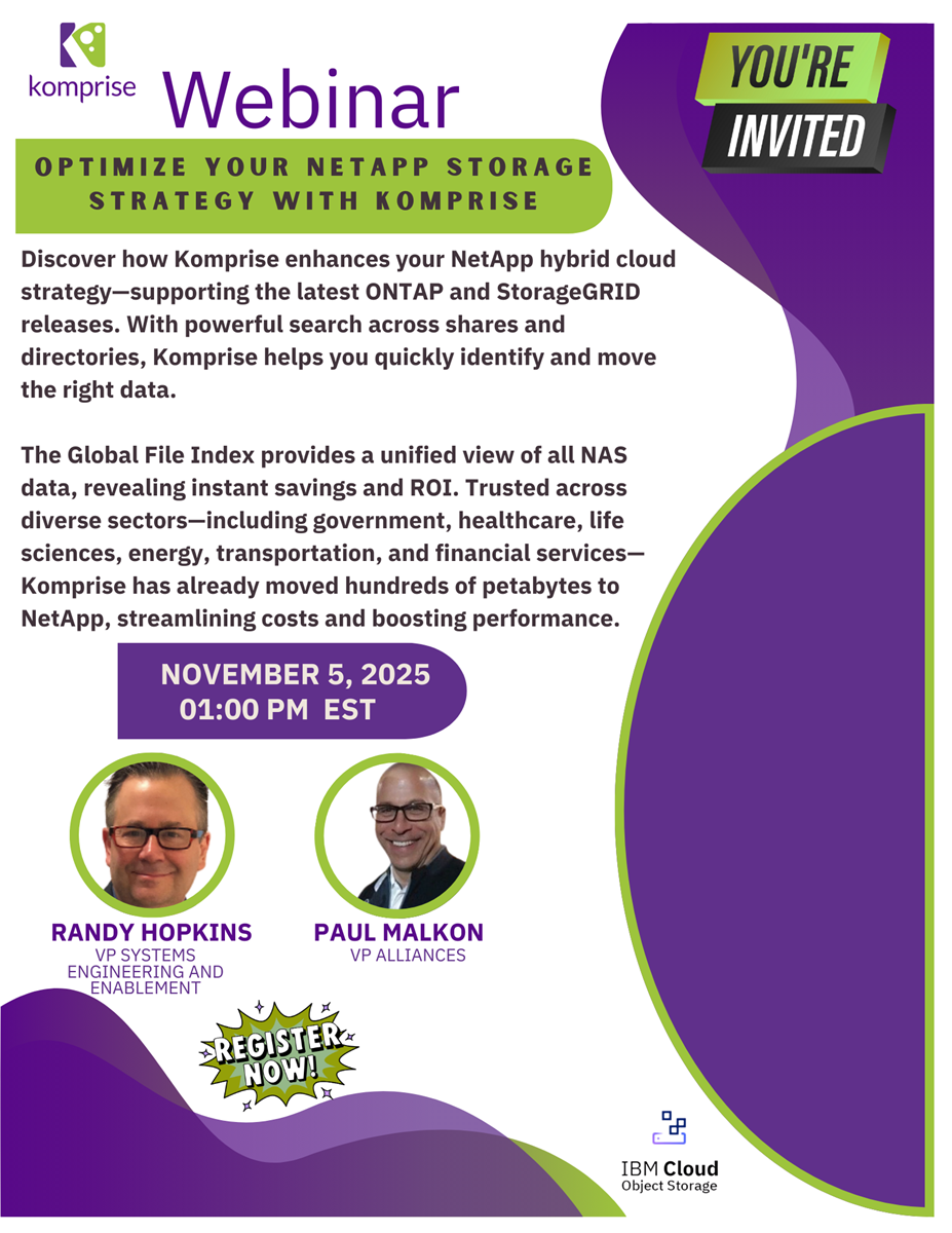 Join Us for a NETAPP Webinar on October 2, 2020 @ 1pm EST  Register here- <a href=